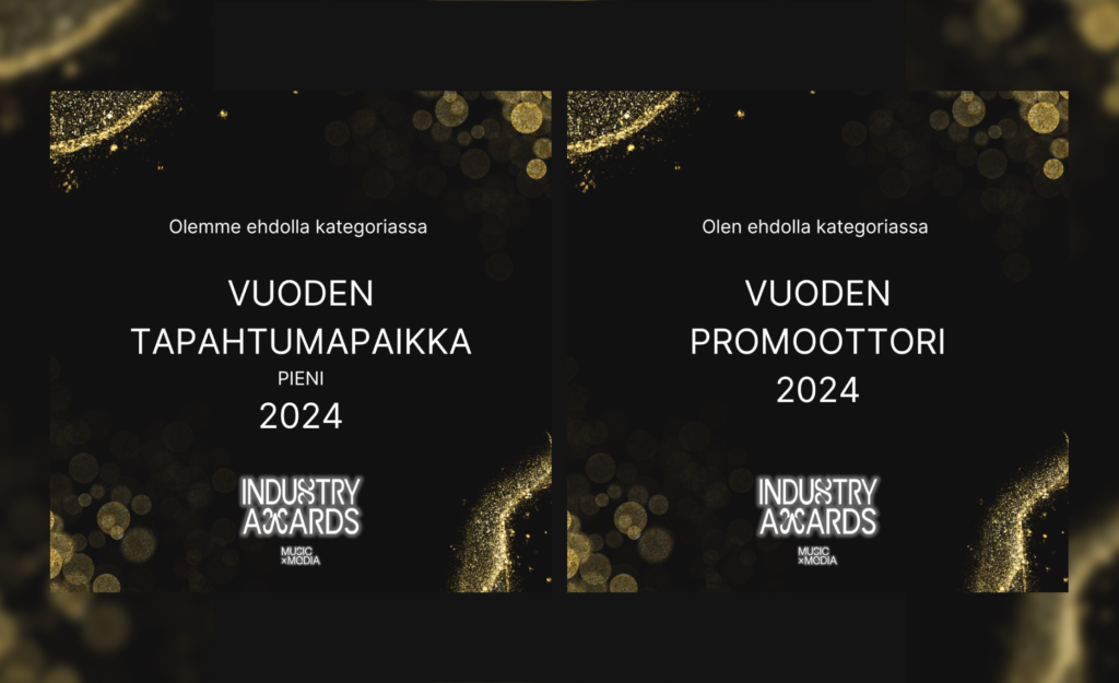 Korjaamo on ehdolla Industry Awards -gaalassa vuoden keikkapaikaksi ja ohjelmapäällikkö Samppa Rinne vuoden promoottoriksi